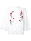 Muveil Embroidered Flower Blouse