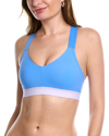 Natori Dynamic Racerback Low Impact Sports Bralette In Pool Blue/grape Ice