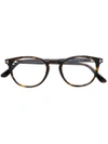 Tom Ford Round Frame Glasses In Brown