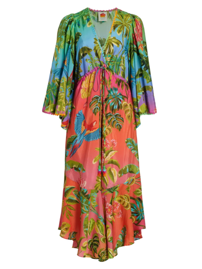 Farm Rio Ombre Forest Ruffle Tunic Dress In Multi | ModeSens