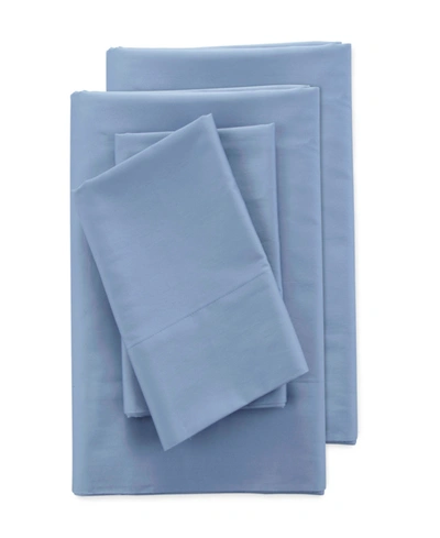 Martex X  Anti-allergen 100% Cotton Sheet Set, Queen Bedding In Slate Blue