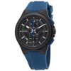 Bulova Men's Chronograph Maquina Blue Silicone Strap Watch 46mm In Black / Blue