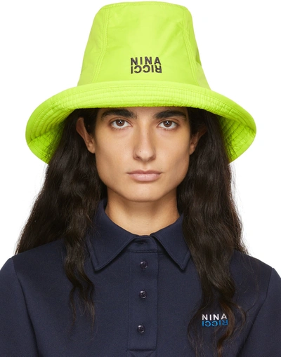Nina Ricci Ssense Exclusive Green Tall Bucket Hat In M5040 Lime