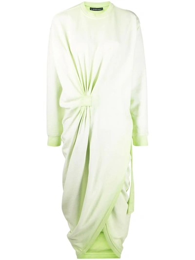 Y/project Twisted Sweatshirt Dress - Atterley In Green