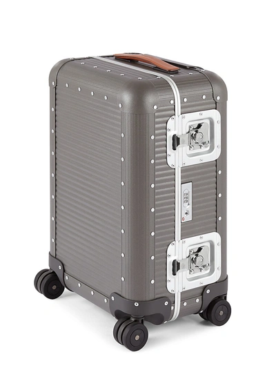 Fpm Men's 55 Bank Spinner Cabin 21" Carry-on Suitcase In Steel Grey