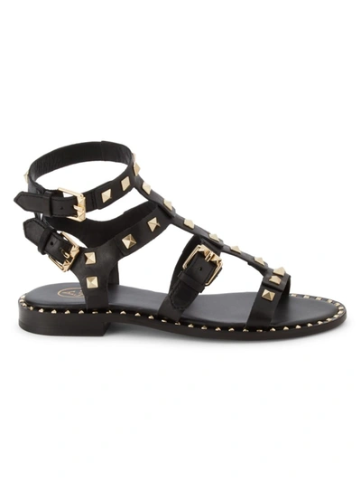 Ash Pacific Leather Sandal In Black