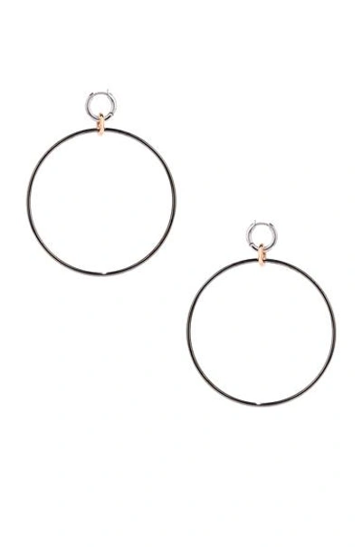 Spinelli Kilcollin Altraire Noir Hoop Earrings In Black Rhodium Plated Silver