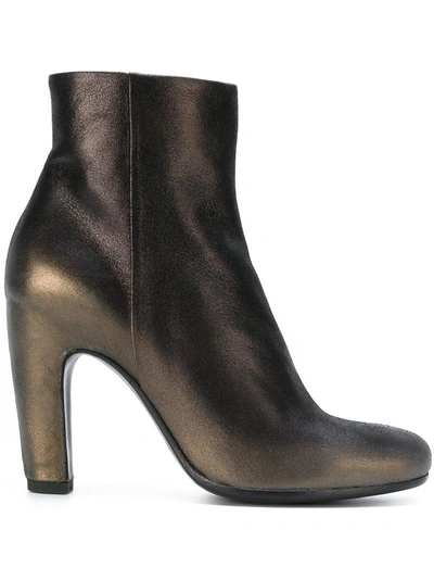 Officine Creative Heeled Ankle Boots In Gunmetral Supernero