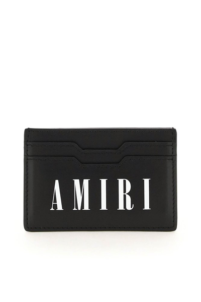 Amiri Logo Printed Card Holder In Black