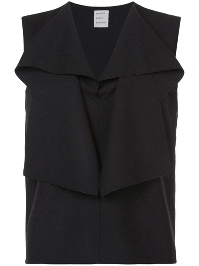 Maison Rabih Kayrouz Ruffle Blouse In Black