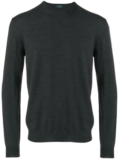 Zanone Crew Neck Sweater In Grey