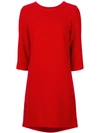 Goat Tunic Dress In Acetate And Viscose In Red