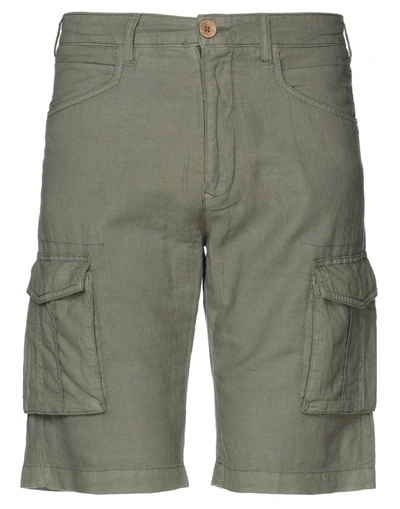 Solid ! Shorts & Bermuda Shorts In Military Green