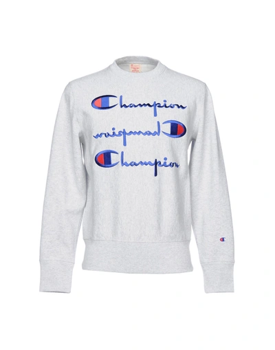 Champion Logo Printed Sweatshirt In Grey