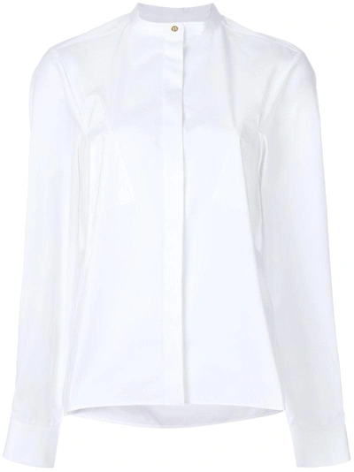 Maison Rabih Kayrouz Band Collar Shirt In White