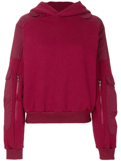 Gmbh Marlon Pocket Hooded Sweatshirt In Red | ModeSens