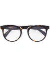 Prada Eyewear Round Tortoiseshell Glasses - Brown