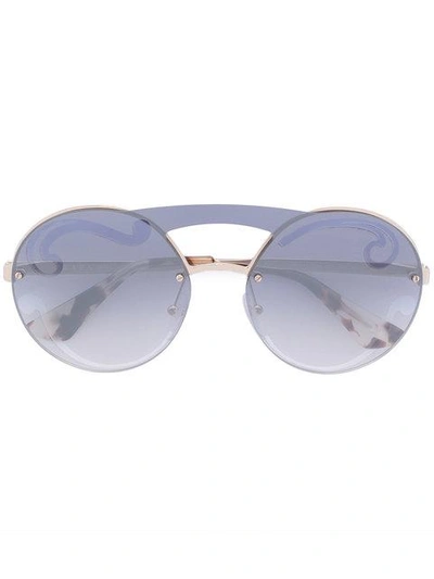 Prada Oversized Frameless Sunglasses In Neutrals