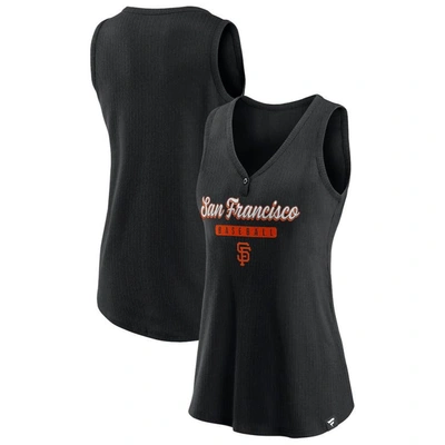 Fanatics Women's  Branded Black San Francisco Giants Iconic V-neck Tank Top
