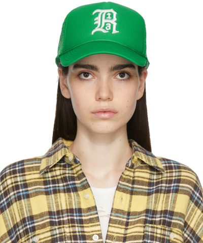 R13 Green Logo Trucker Cap