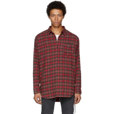 Mastermind Japan Red Flannel Check Shirt