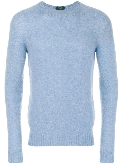 Zanone Pullover Mit Rundhalsausschnitt In Blue