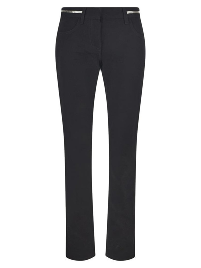 Givenchy 4g Logo Apron-front Cutout Skinny-leg Jeans In Black
