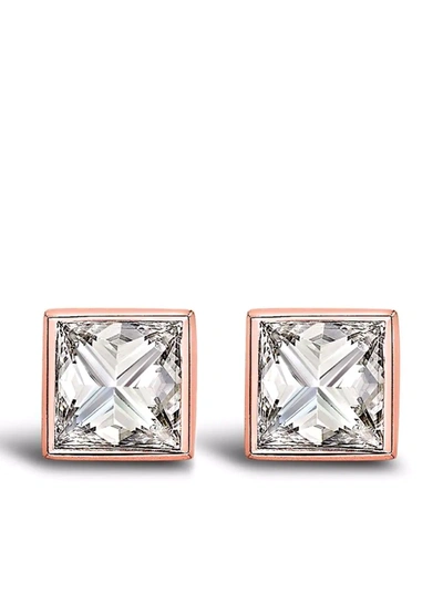 Pragnell 18kt Rose Gold Rockchic Diamond Earrings In Pink