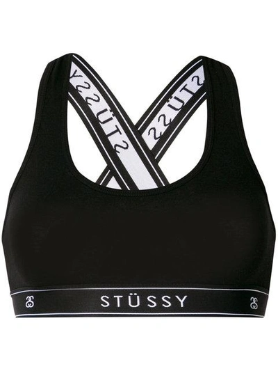 Stussy Logo Elastic Band Sports Bra