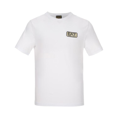 Ea7 Gold Label  T-shirt In Cotton In White
