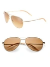 Oliver Peoples Benedict 16mm Aviator Sunglasses In Gold