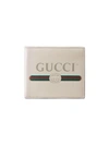 Gucci Logo-print Leather Bi-fold Wallet In White