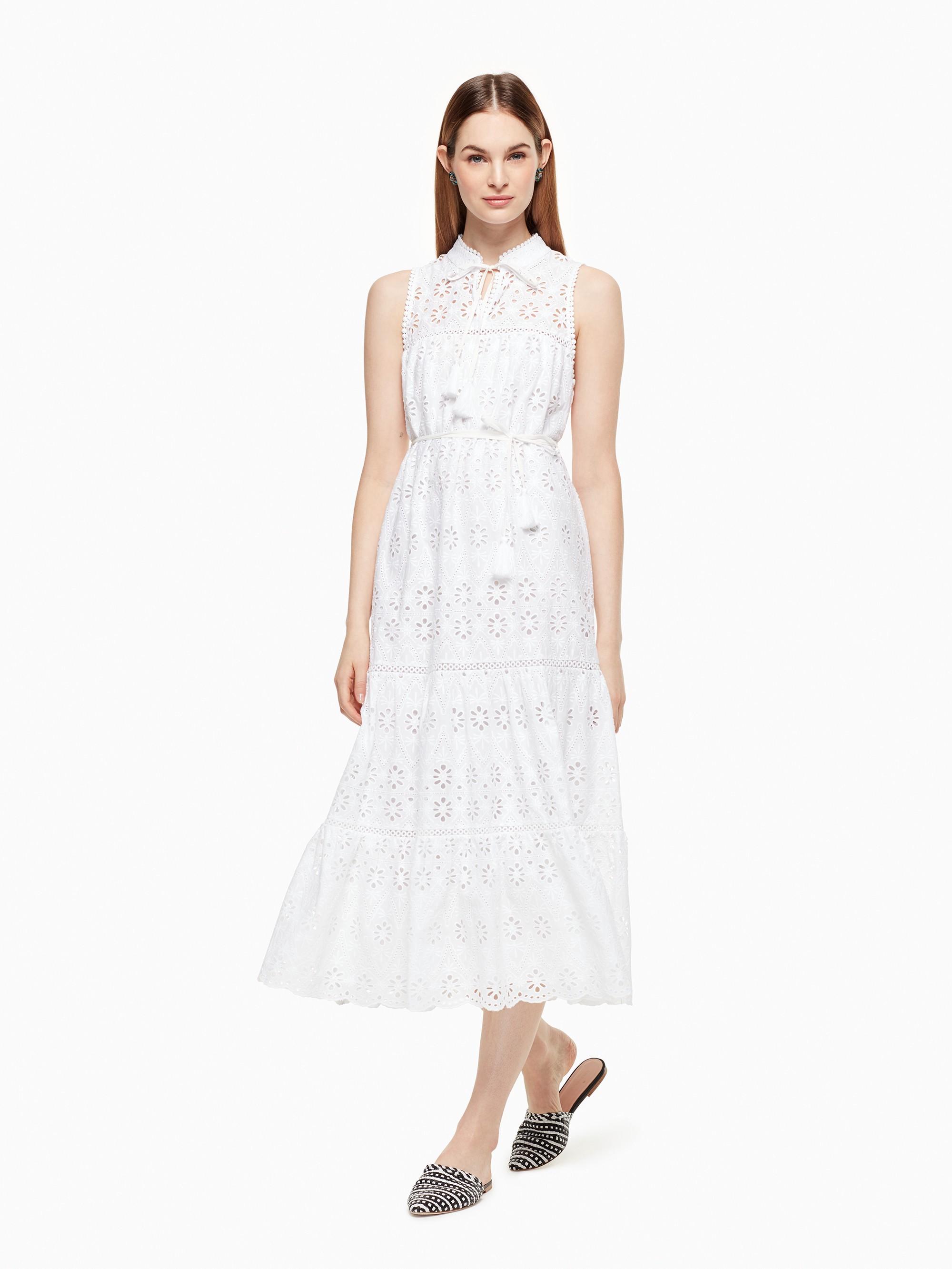 kate spade white eyelet dress