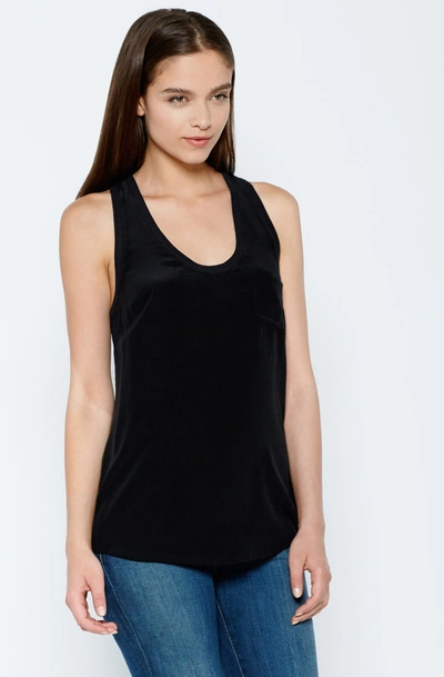 Joie Alicia Racerback Pocket Tank In Caviar