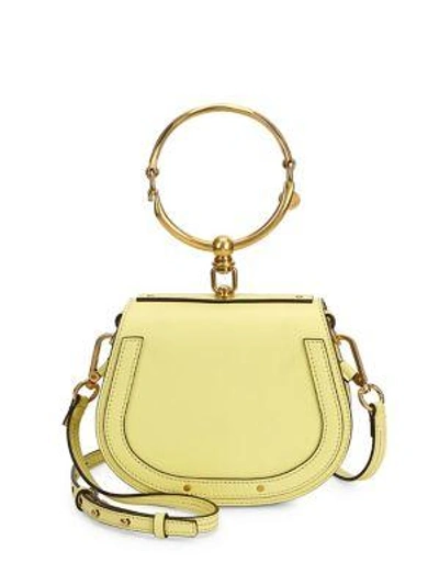 Chloé Nile Small Leather And Suede Cross-body Bag In Lemonade