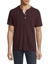 Rag & Bone Cotton Henley In Mahogany