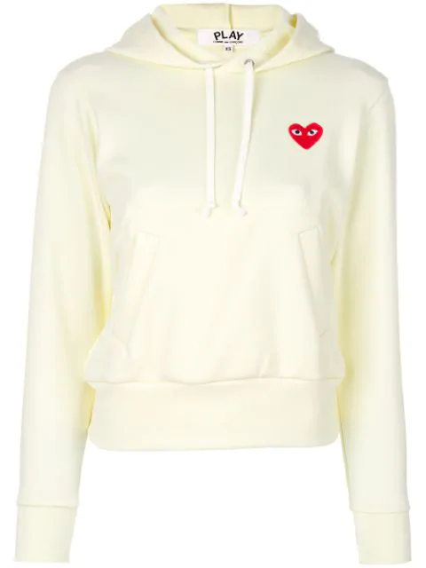 white comme des garcons hoodie