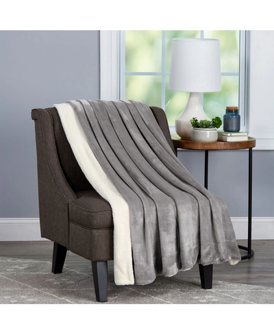 Baldwin Home Luxurious Soft Throw Blanket In Gray