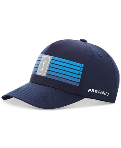 Pga Tour Men's Printed Stripe Baseball Hat In Peacoat