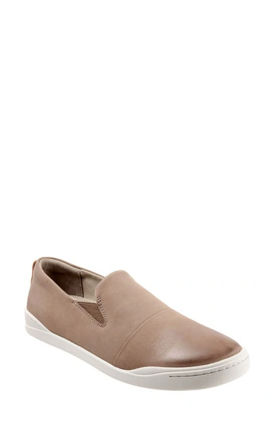 Softwalk Alexandria Sneaker In Taupe Nubuck Leather