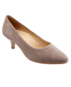 Trotters Kiera Pump Women's Shoes In Taupe Suede