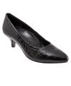 Trotters Kiera Pump Women's Shoes In Black Croco Patent