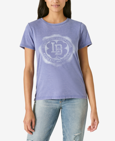 Lucky Brand Lucky Crest Classic Crewneck Graphic Tee In Marlin