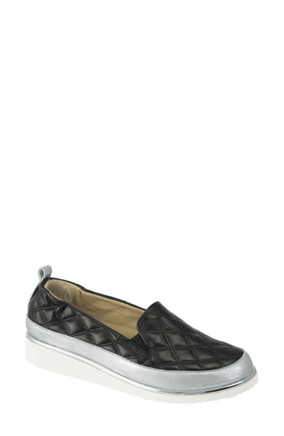 Ron White Nellaya Quilted Water-resistant Platform Sneakers In Onyx