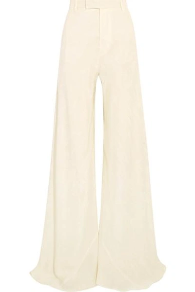 Etro Silk-jacquard Wide-leg Pants In Ivory