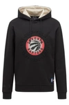 Hugo Boss Boss & Nba Hooded Sweatshirt With Dual Branding In Nba Raptors