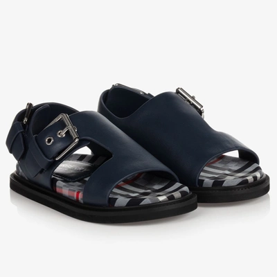 Burberry sandals womens sales blue