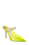 Jimmy Choo Women's Bing 100 Embellished Clear High Heel Mules In Yellow,pink