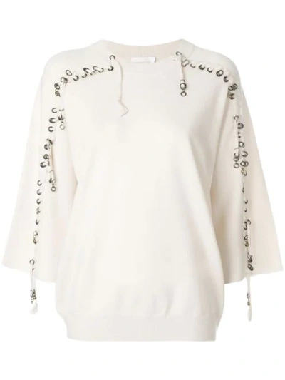 Chloé Eyelet Embellished Jumper