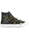 Chloé Studded High Top Sneakers In Black